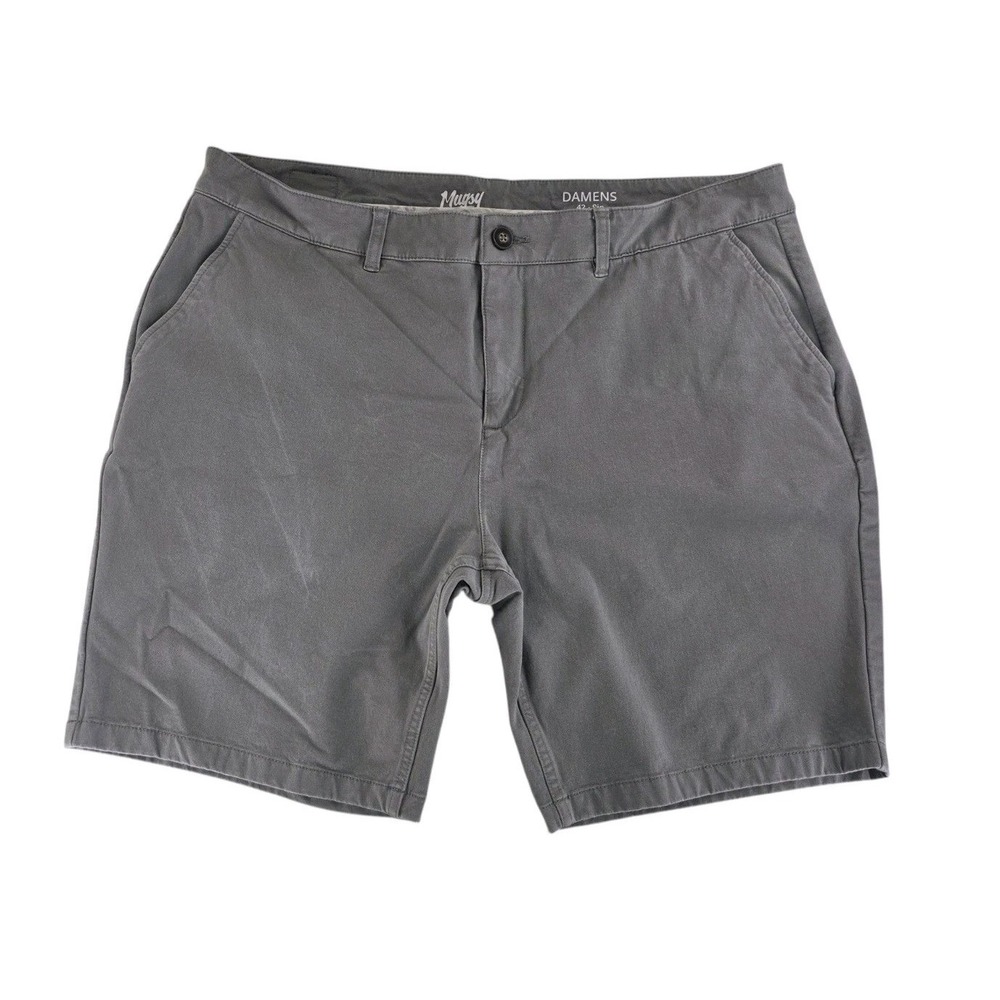 Mugsy Damens Shorts Men 42x20 Gray 9" Chino Khakis Stretch K6SNDA Casual Golf